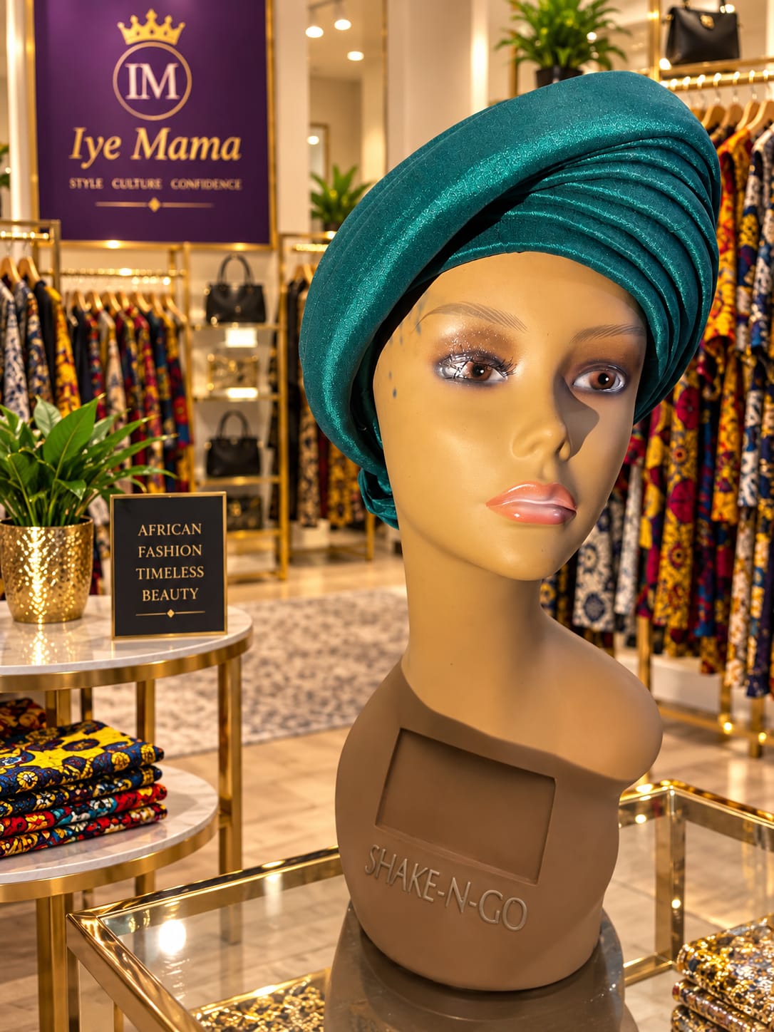 Aso-Oke Head Wrap (Green)